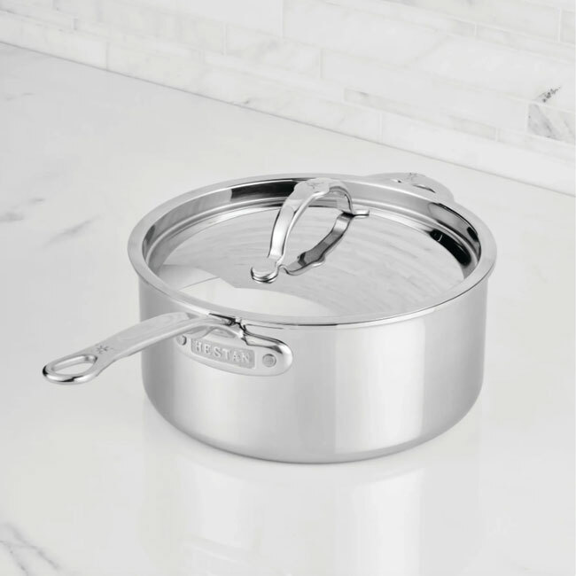 Product Hestan ProBond® Luxe™ Polished Clad Stainless Steel 2.0 Qt Saucepan w/Lid