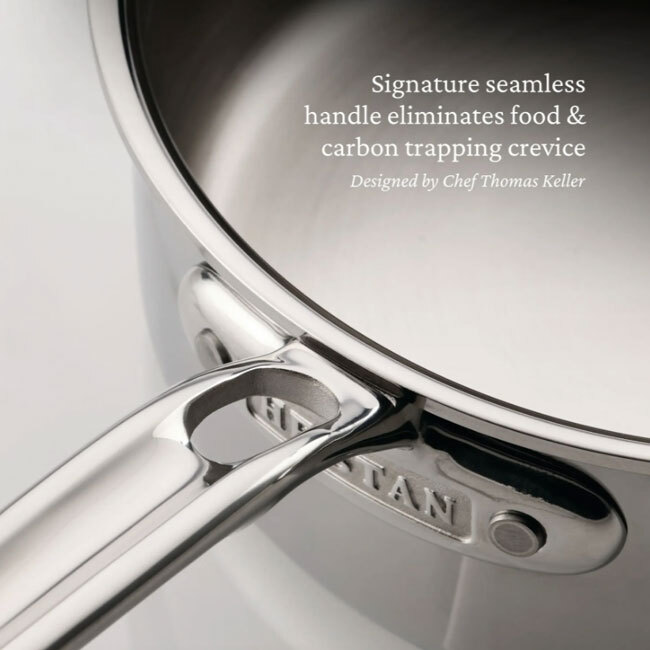 Hestan ProBond® Luxe™ Polished Clad Stainless Steel 2.0 Qt Saucepan w/Lid