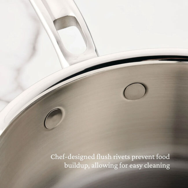 Hestan ProBond® Luxe™ Polished Clad Stainless Steel 2.0 Qt Saucepan w/Lid