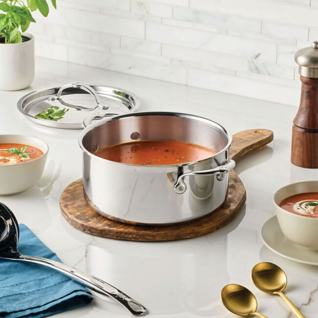 Hestan ProBond® Luxe™ Polished Clad Stainless Steel 3 Qt. Soup Pot w/Lid 