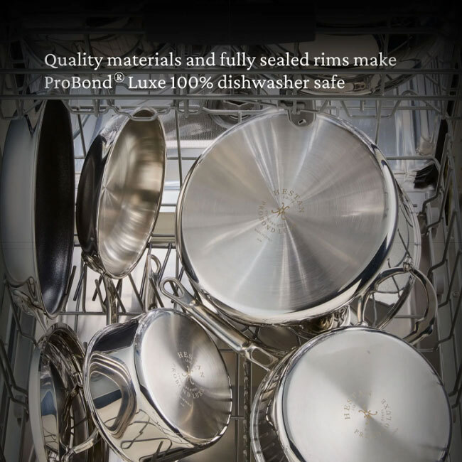 Hestan ProBond® Luxe™ Polished Clad Stainless Steel Cookware in Dishwasher