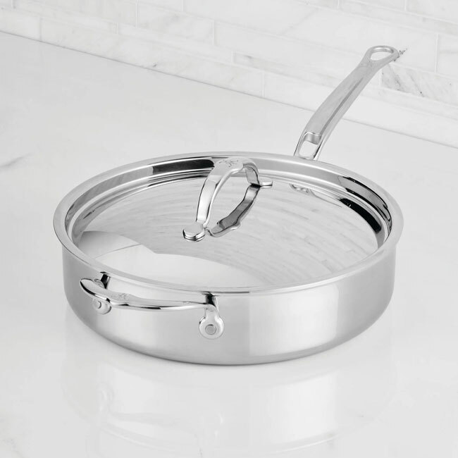 Product Hestan ProBond® Luxe™ Polished Clad Stainless Steel 3.5 Qt. Sauté Pan w/Lid
