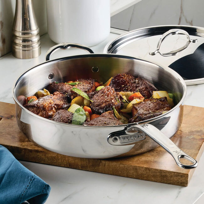 Hestan ProBond® Luxe™ Polished Clad Stainless Steel 3.5 Qt. Sauté Pan w/Lid