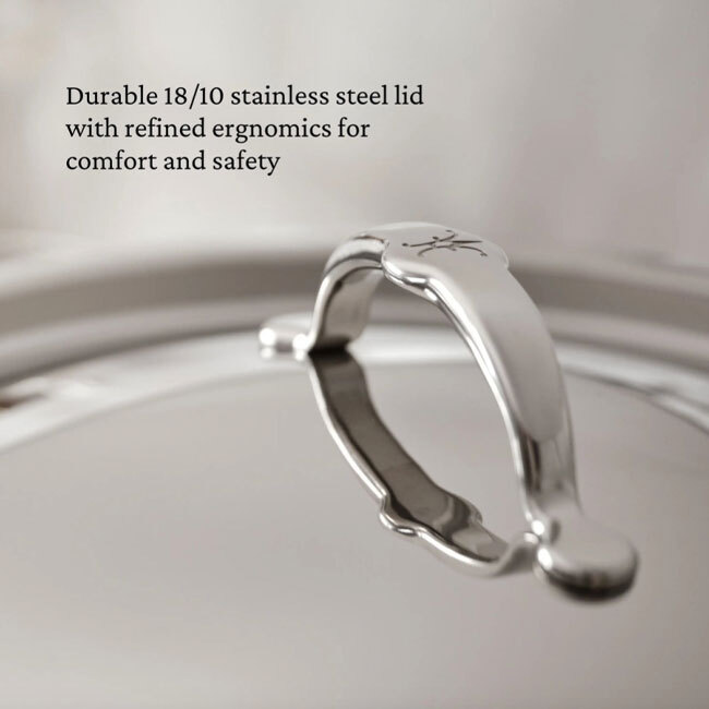 Hestan ProBond® Luxe™ Polished Clad Stainless Steel 3.5 Qt. Braiser w/Lid - detail