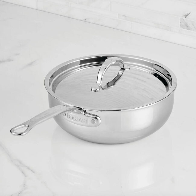 Product Hestan ProBond® Luxe™ Polished Clad Stainless Steel 3.5 Qt. Essential Pan w/Lid