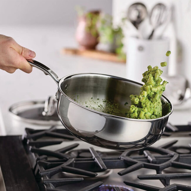 Hestan ProBond® Luxe™ Polished Clad Stainless Steel 3.5 Qt. Essential Pan w/Lid