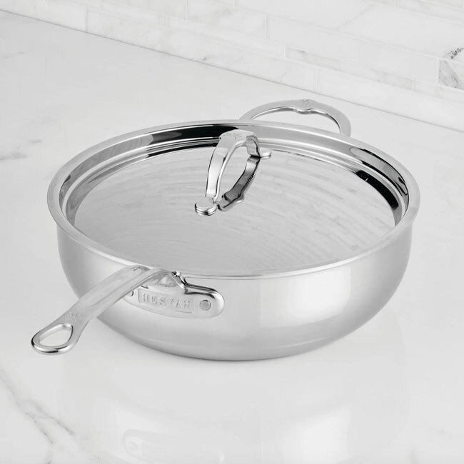 Product Hestan ProBond® Luxe™ Polished Clad Stainless Steel 5.0 Qt. Essential Pan w/Lid