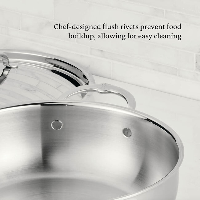 Hestan ProBond® Luxe™ Polished Clad Stainless Steel 5.0 Qt. Essential Pan w/Lid