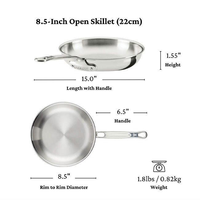 Hestan ProBond® Luxe™ Polished Clad Stainless Steel 11” Skillet