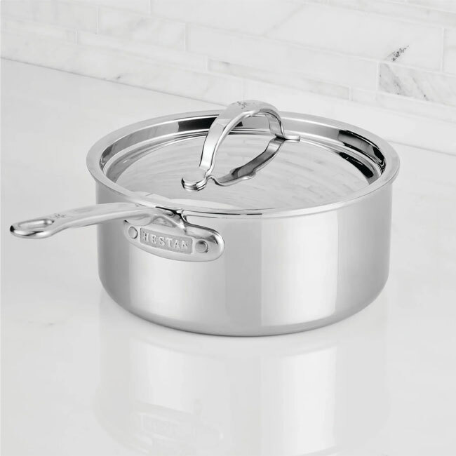 Product Hestan ProBond® Luxe™ Polished Clad Stainless Steel 3.0 Qt. Saucepan w/Lid