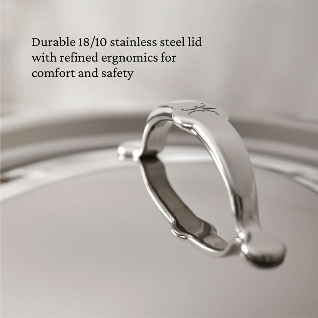 Hestan ProBond® Luxe™ Polished Clad Stainless Steel 2 Qt. Saucier Pan - detail