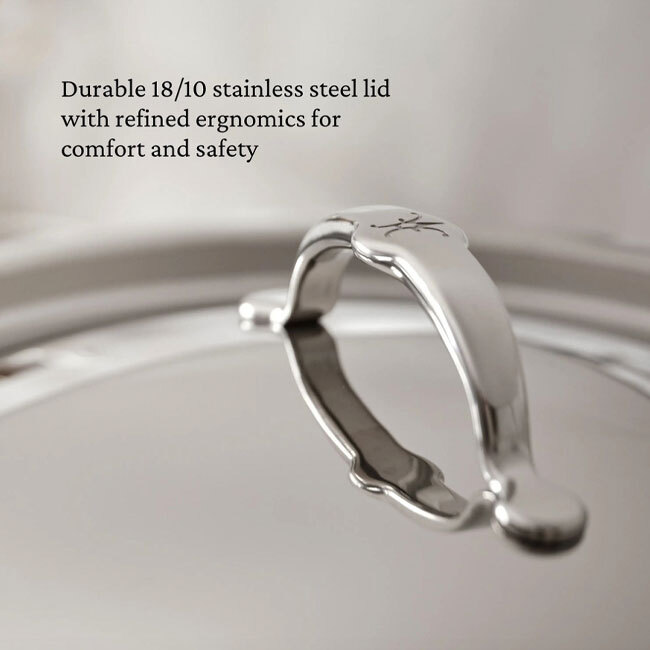 Hestan ProBond® Luxe™ Polished Clad Stainless Steel 12 Qt. Stockpot w/Lid - detail