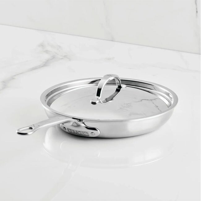 Product Hestan ProBond® Luxe™ Polished Clad Stainless Steel 11” Covered Skillet