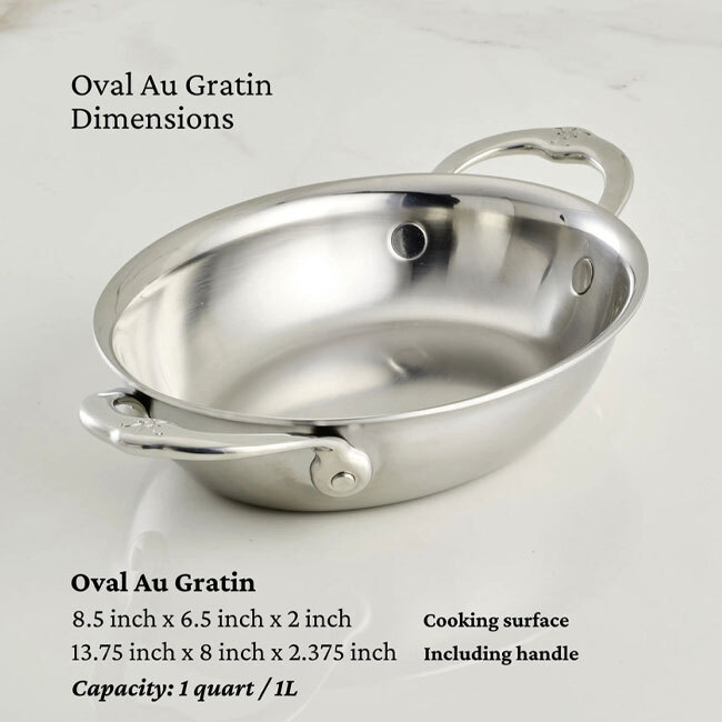 Hestan Provisions 8.5” x 6.5” Oval Au Gratin