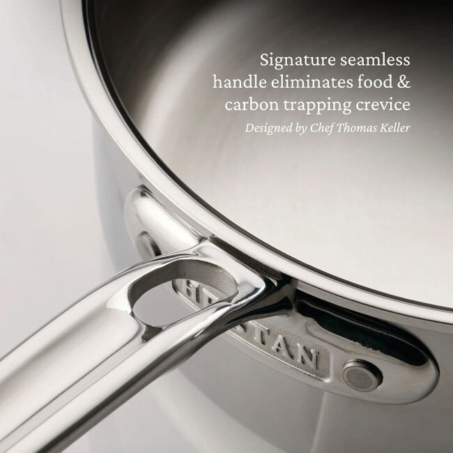 Hestan ProBond® Luxe™ Polished Clad Stainless Steel Signature Set | 5-Piece - detail
