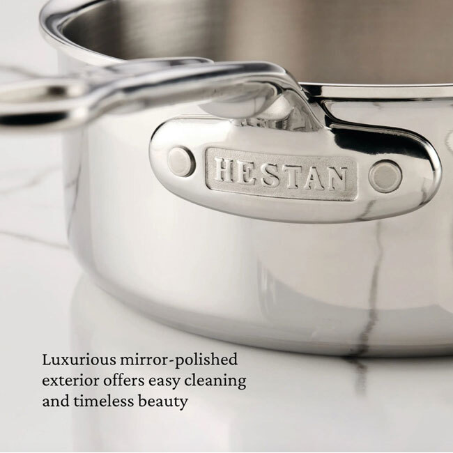 Hestan ProBond® Luxe™ Polished Clad Stainless Steel Signature Set | 5-Piece - detail