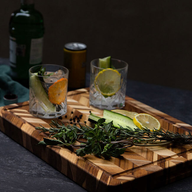Teakhaus Herringbone Cutting Board | Medium 321
