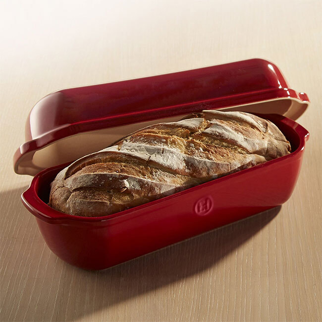 Emile Henry Pullman/Long Loaf Bread Baker - Burgundy