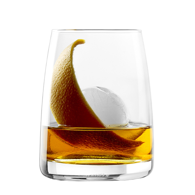 Stölzle Bourbon/Whisky DOF Glass with Beverage