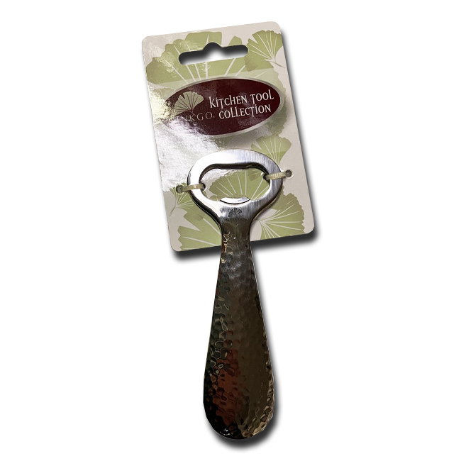 Ginkgo Hammered Stainless Steel Bottle Opener