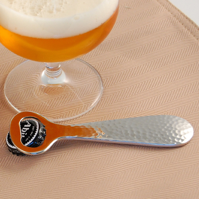 Ginkgo Hammered Stainless Steel Bottle Opener