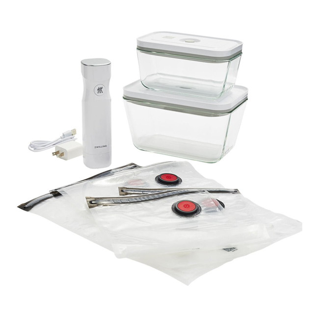 Product Zwilling Fresh & Save Borosilicate Glass Medium/Large Vacuum Starter Set | 7-PC