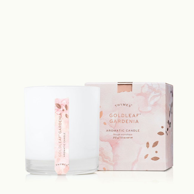 Product THYMES Goldleaf Gardenia Aromatic Candle