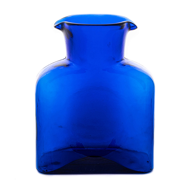 Blenko 384 Glass Bottle | Cobalt Blue