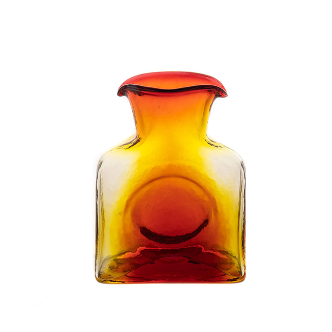 Blenko 384 Mini Glass Water Bottle | Tangerine