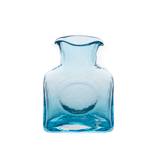 Blenko 384 Mini Glass Water Bottle | Ice Blue