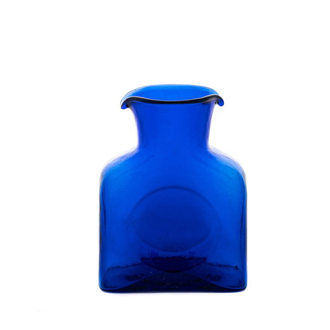 Blenko 384 Mini Glass Water Bottle | Cobalt Blue