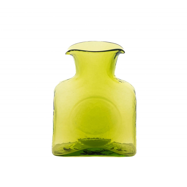 Blenko 384 Mini Glass Water Bottle | Olive