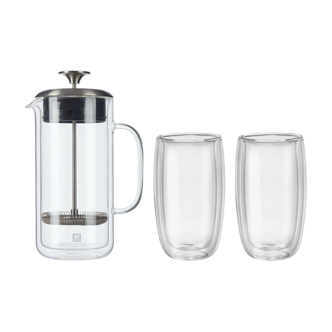 Zwilling Sorrento French Press and Latte Glass Set 