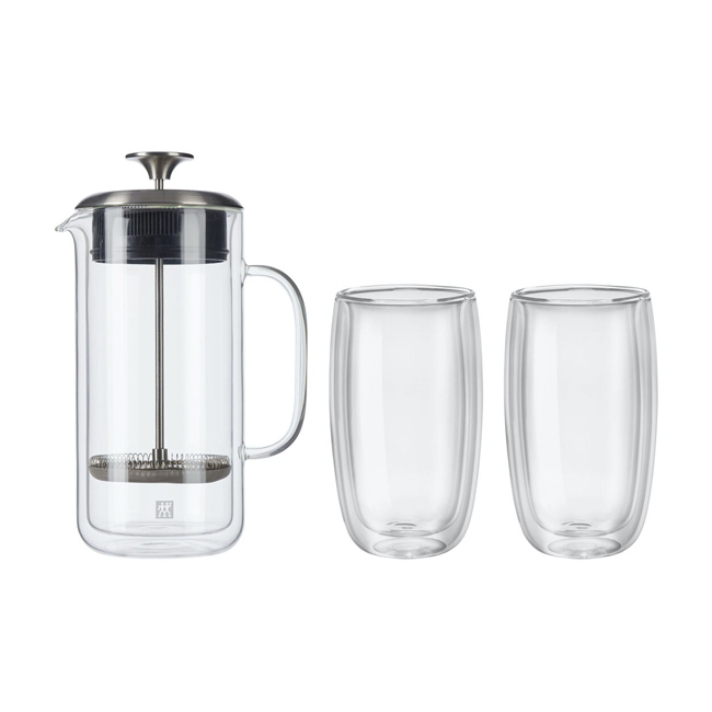 Product Zwilling Sorrento French Press and Latte Glass Set 