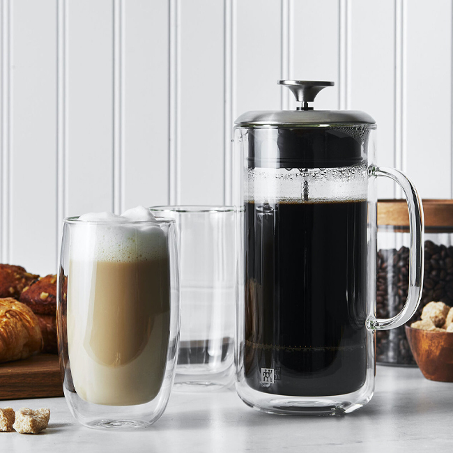 Zwilling Sorrento French Press and Latte Glass Set 