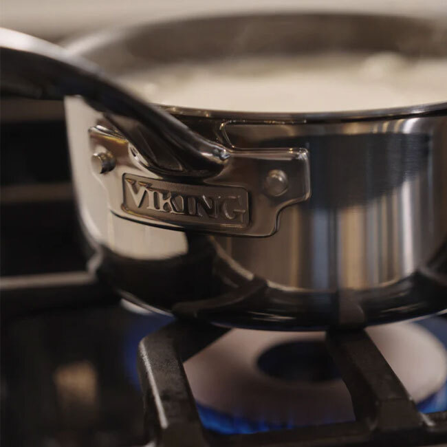 VIKING Pureglide Pro 3-Ply 2 Qt. Sauce Pan with Metal Lid