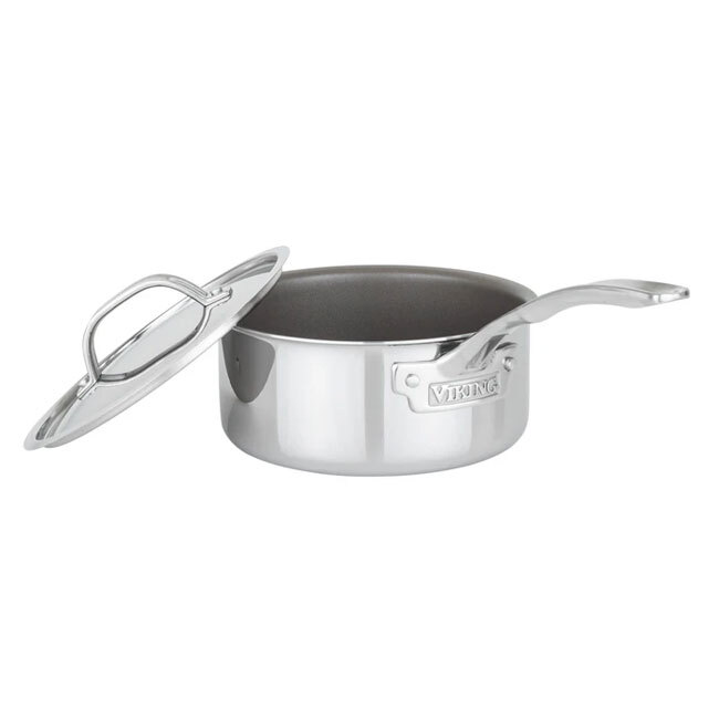 VIKING Pureglide Pro 3-Ply 2 Qt. Sauce Pan with Metal Lid