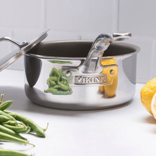 VIKING Pureglide Pro 3-Ply 3 Qt. Sauce Pan with Metal Lid