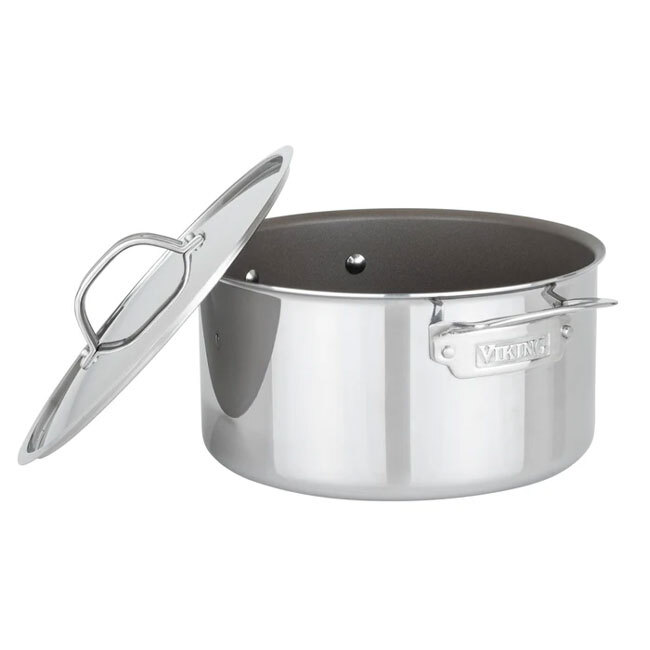 VIKING Pureglide Pro 3-Ply 6 Qt. Dutch Oven with Metal Lid	