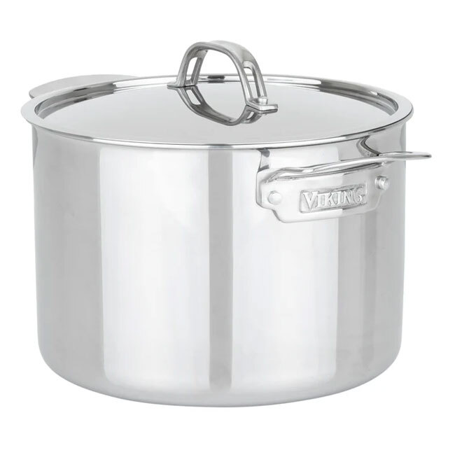 Product VIKING Pureglide Pro 3-Ply 8 Qt. Stock Pot with Metal Lid