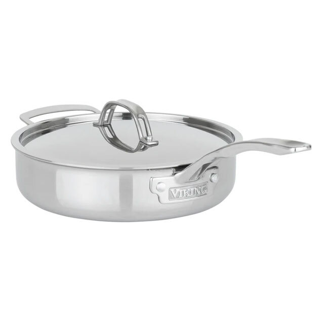 Product VIKING Pureglide Pro 3-Ply 4.5 Qt. Sauté Pan with Metal Lid