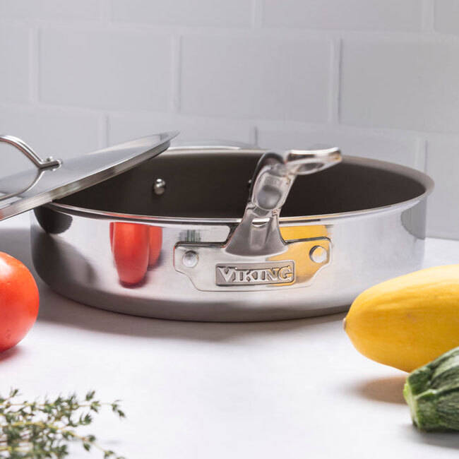 VIKING Pureglide Pro 3-Ply 10-Piece Cookware Set - saute pan