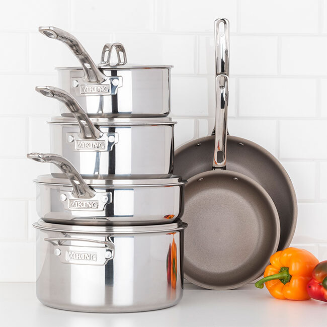 VIKING Pureglide Pro 3-Ply 10-Piece Cookware Set