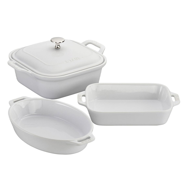 Product Staub Ceramic 4-Piece Baking Dish Set | White
