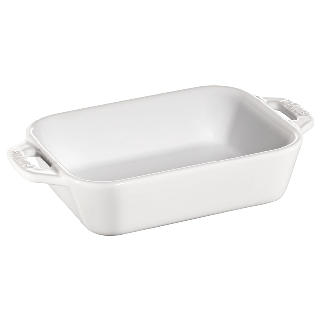 Staub Ceramic 4-Piece Baking Dish Set | White Rectangular Pan