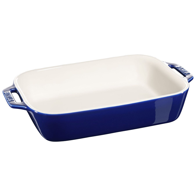 Staub Ceramics 4-Piece Baking Dish Set | Dark Blue Rectangular Pan