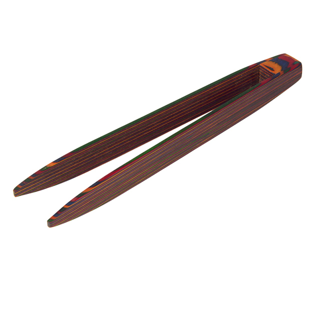 Product Island Bamboo 9” Pakkawood Tongs, Rainbow