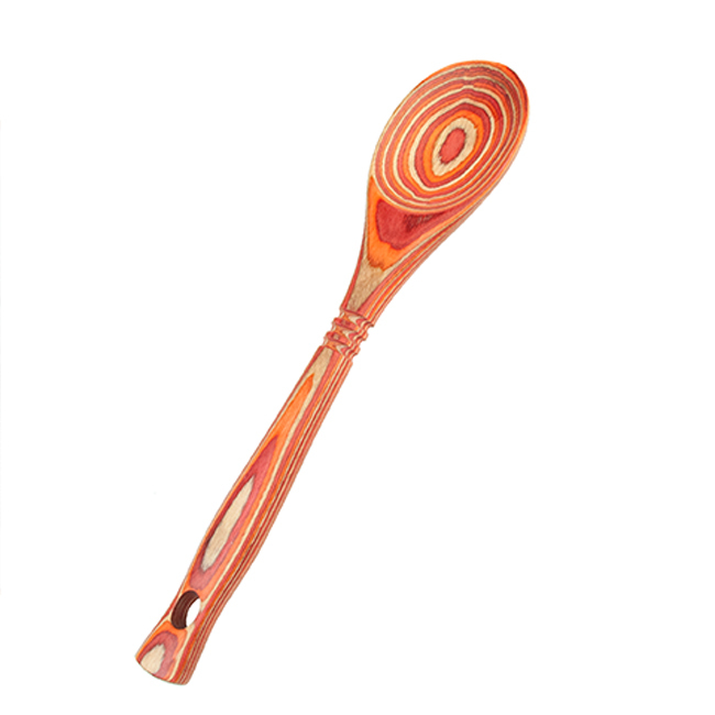 Island Bamboo 12” Pakkawood Spoon, Red