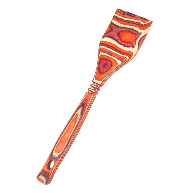 Island Bamboo 12” Pakkawood Spatula, Red