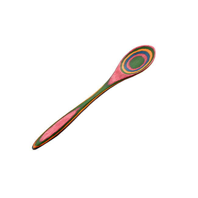 Island Bamboo 8” Pakkawood Mini-Spoon, Rainbow	